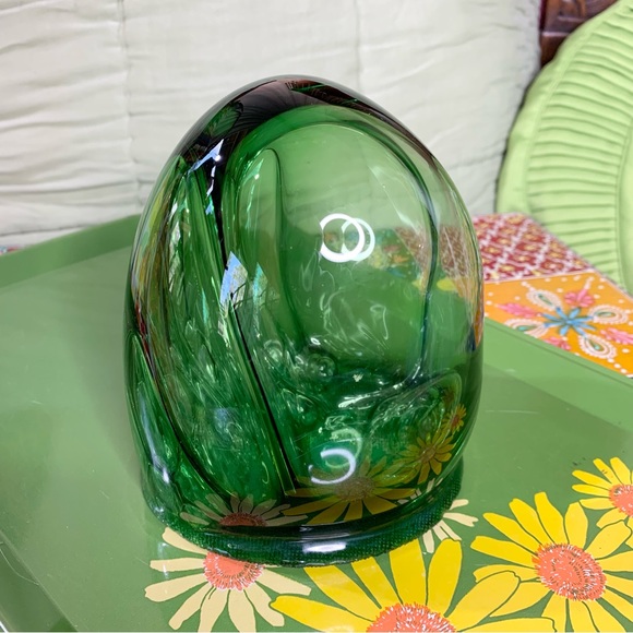 Green Art Glass Bubble - Picture 2 of 7